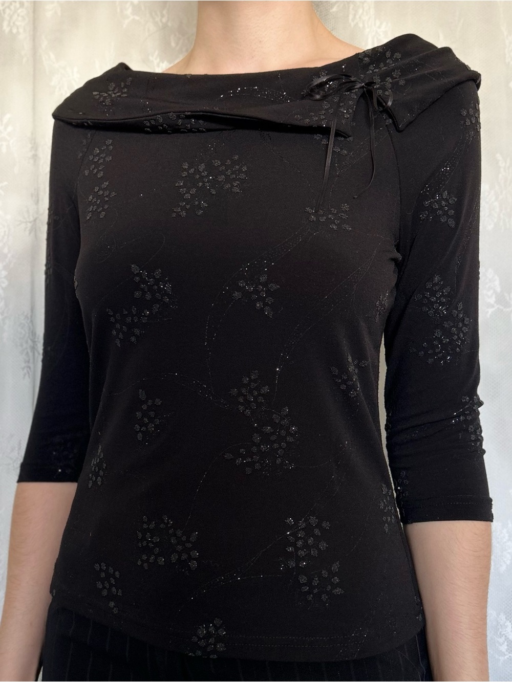 Whimsygoth Vamp Black Blouse